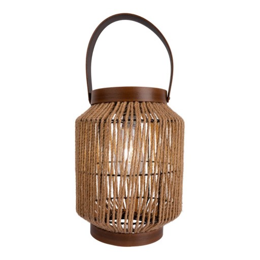 LED solar light "Korbinian" decoration for the outdoor area made of metal, plastic and cord in nature, with firmly built -in LEDs.