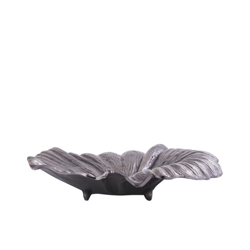 Losh GunMetal Alu Wavy Leaf Bowl Oval