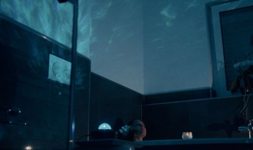 Atmospheric Galaxy LED projector, decorative lighting made of plastic, colorful, integrated LED, for inside