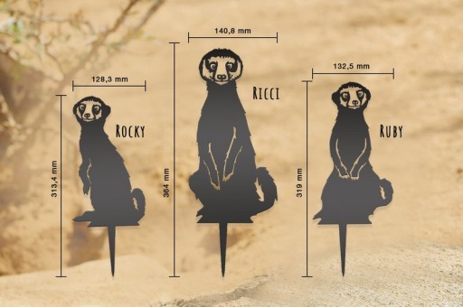 Lucky animals, Meerkats/Meerkats Family Ricci Ruby and Rocky, 1327, set of 3