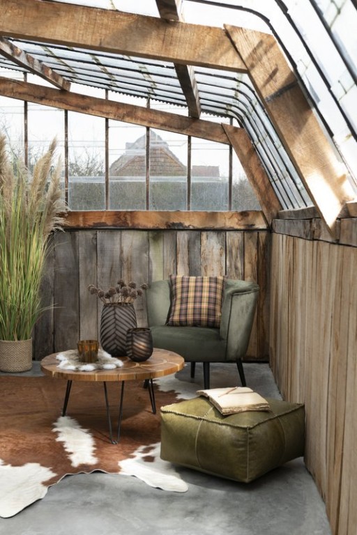 J-Line Coffee Table Samuel Round Teak Wood Brown - 80.00 x 80.00 x 36.50 cm