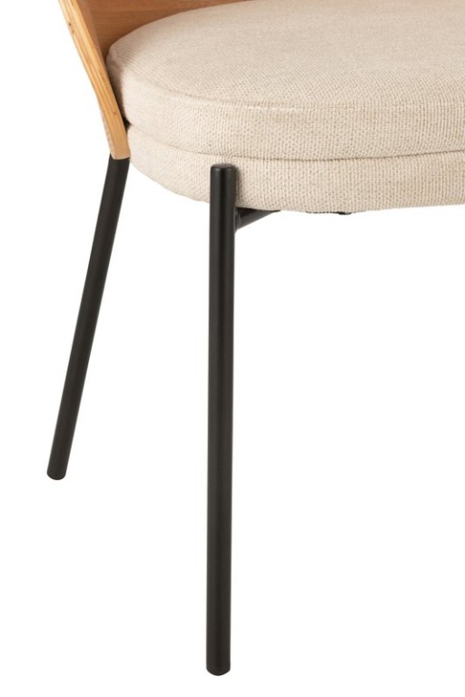 J-Line Chair Lone Plywood/Metal Natural/Beige