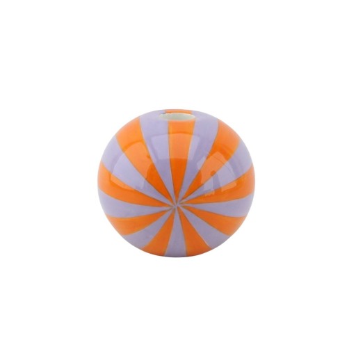 Kandelaar - Swirl- oranje/lila - 10x10x10cm