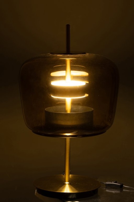 J-Line lamp - glass - brown - LED lights