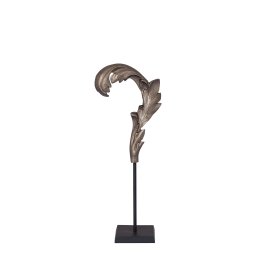 Imelda Bladvormig Beeld | Zwart Aluminium 44 cm - Product afbeelding