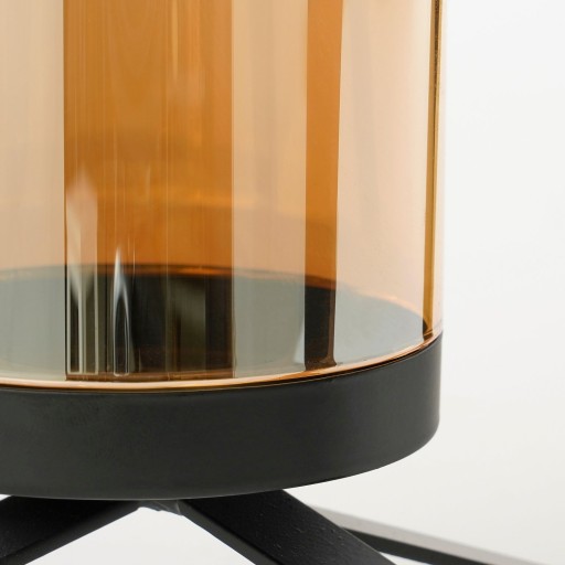 Kerstkandelaar - Set van 2 - L20 x B11 x H32 cm - IJzer - Zwart, Goud