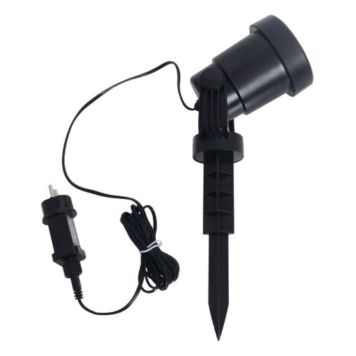 Laser outside spy with projector, skewer made of plastic, colorful, with integrated LED, spotlight for outside