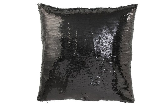 J-Line Cushion Reversible Sequin Black/Silver