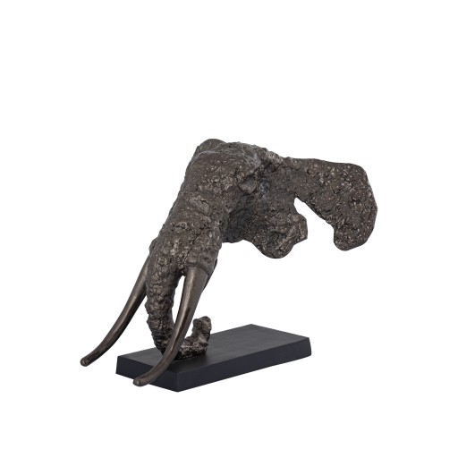 Iriss Brass Casted Alu Elephant Statue Black Base