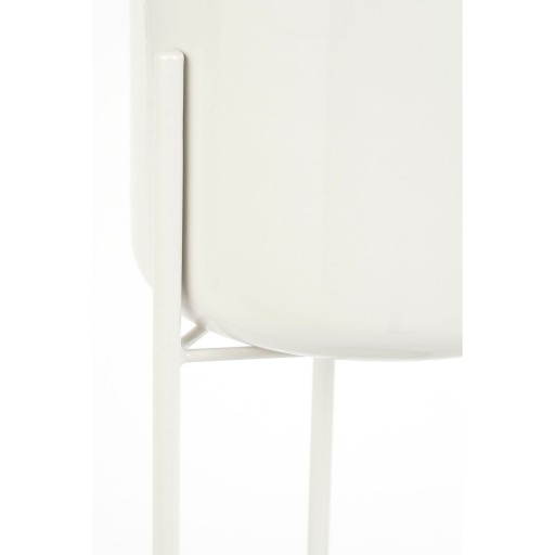 Colyn Bloempot op Standaard - H60 x Ø19 cm - IJzer - Wit