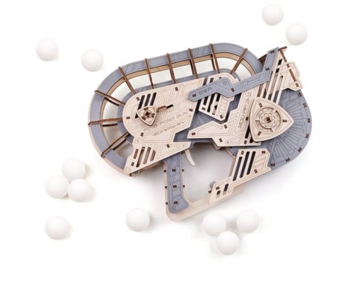 Eco Wood Art 3D Mechanische Puzzel, Ping Pong Gun, 4189, 38,7x9,6x29,8cm