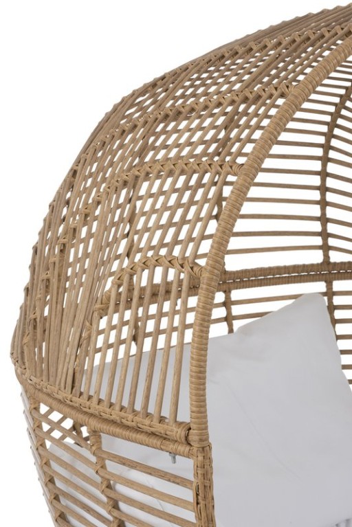 J-Line lounge chair Oval - steel - natural