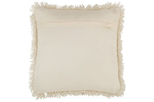 J-Line cushion Square Pearl - cotton - white/gold