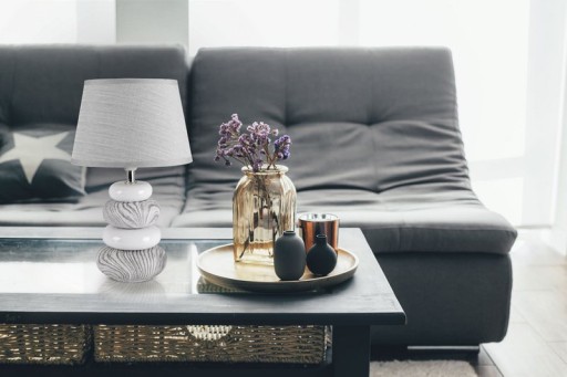 Ceramic table lamp "Stoney", modern., Ceramic table lamp in gray, with E14 socket, table lamp for dining room, living room, hallway or office, or as a bedside lamp, 31 cm high