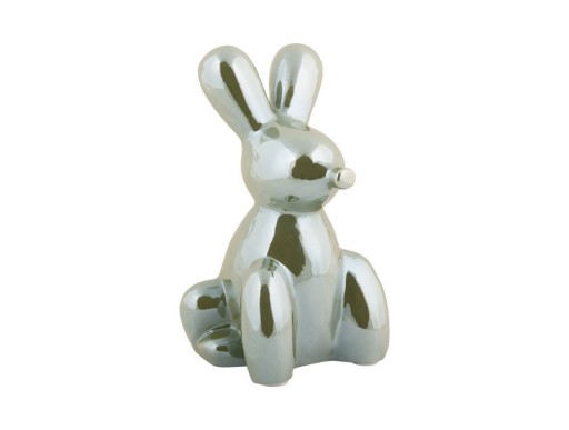 Present Time Statue | Ornament Balloon Bunny | Groen - 10x9x15cm