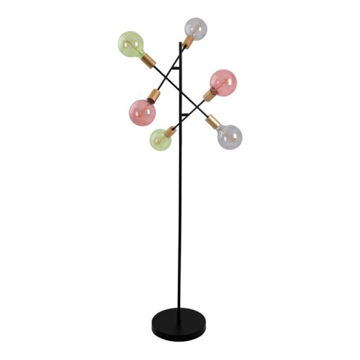 Standing lamp "Modo" made of black in black, versions in gold, E27 socket, floor lamp for living room, dining room, kitchen, hallway, hallway or office, 150 x 49 cm