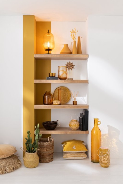 J-Line Set Of Three Baskets Lucie Raffia Natural