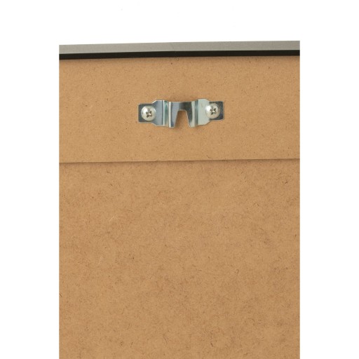 J-Line spiegel Achthoek - glas/metaal - zwart - Ø 65 cm