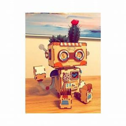 DIY Flowerpot Robot, Robotime, FT761, 18x13.6x15.5cm