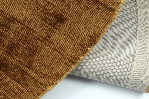 J-Line carpet Round Handmade - viscose - brown