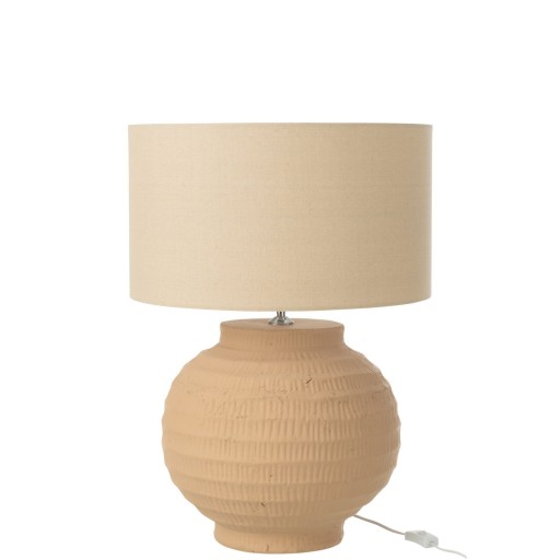 J-Line Tafellamp Terracotta | Beige | 46x62 cm | Sfeervolle Woondecoratie - Product afbeelding