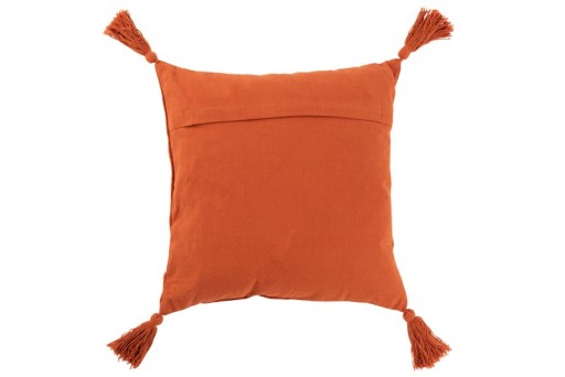 J-Line cushion Brush Square - cotton - orange