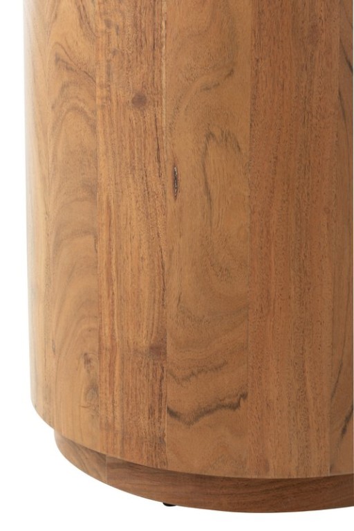 J -Line Side table Round - Wood - Naturel