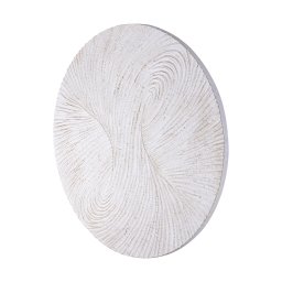 Wiktor White MDF Round Wallpanel Swirl Carved M