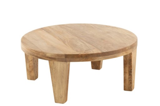 J-Line coffee table Round Mango - wood - natural