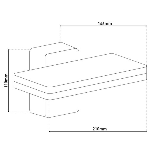 LED outer wall lamp "Clair", made of metal and plastic in anthracite, with integrated LED
