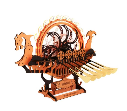 DIY Houten Puzzel Dragon Viking Ship, Robotime, Mechanical Model, LK802, 36,7x46x46.5cm