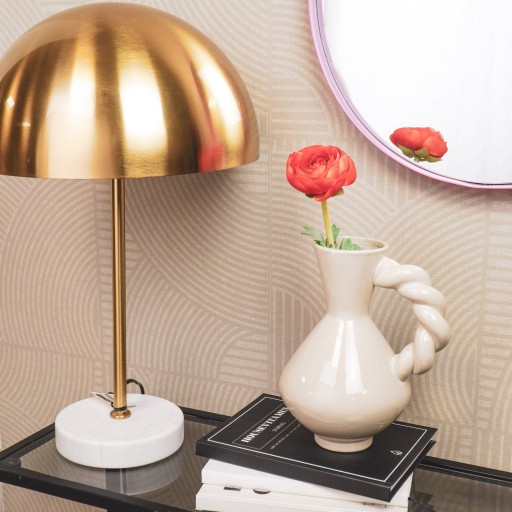 Vaas - Twisted Handle - Dolomite - Sand - 17,5x13.5x22cm