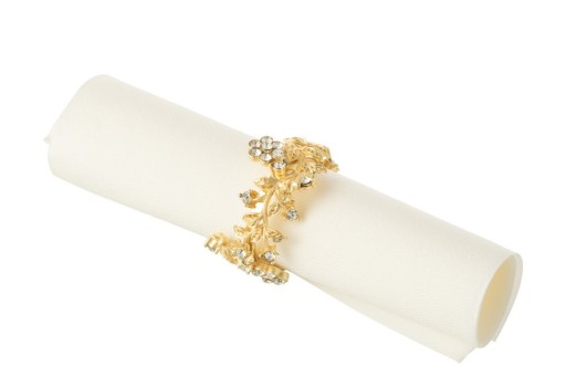 J-Line Thin napkin ring - metal - gold - 6x