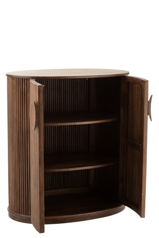 J-Line Cabinet Reyi Mango Wood Dark Brown