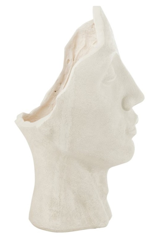 J -Line Flowerpot David - Ceramics - White - Large - Ø 36 cm