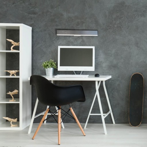 LED wall lamp "Dubai", modern wall lamp made of aluminum and plastic with firmly built -in LEDs, 45 cm long or high. Ideal for the illumination of entrance areas, corridors, for structuring large wall surfaces