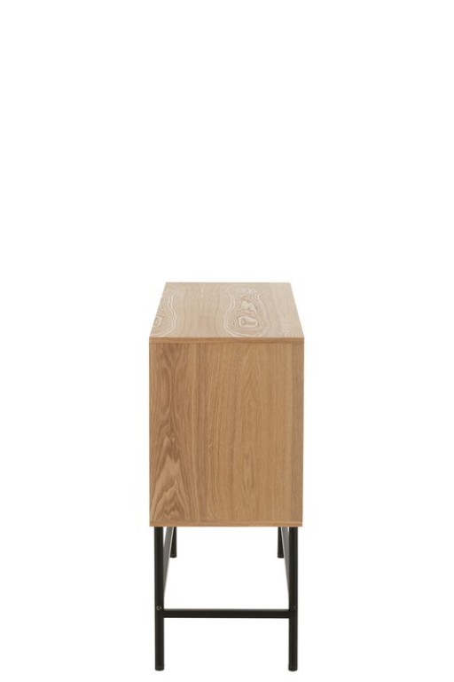 J-Line Cabinet Square MDF/Metal Naturel/Black Small