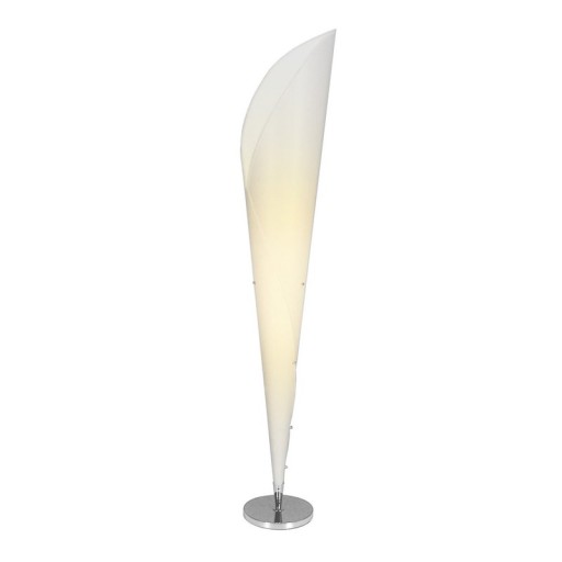 Standing lamp "Tulip" made of metal and white plastic, E27 socket, lighting for living room, dining room or office
