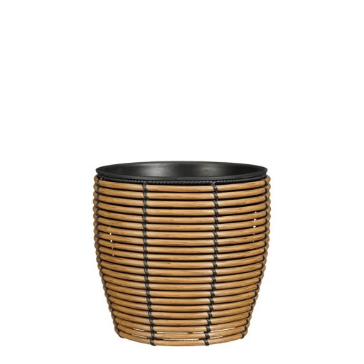 Durban Flowerpot Outside - Set of 3 - H36 x Ø40 cm - Recycled plastic - Brown