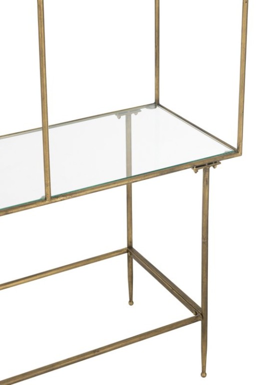 J -Line Rek 3 shelves - Metal/Glass - Gold