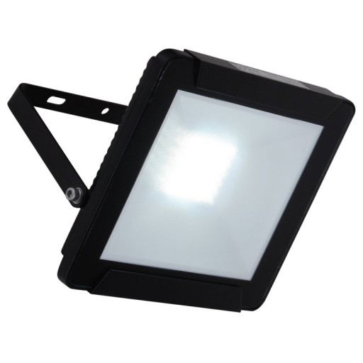 LED outer lamp "spotlight" 30W, made of metal and glass in black, with integrated LED