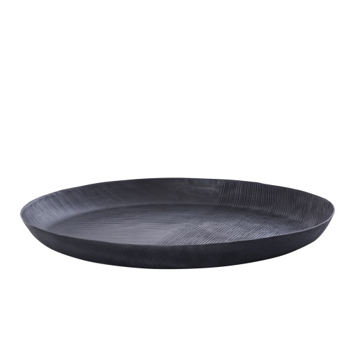 Jowad Graphite Alu Sheet Bowl Ribbed Round L