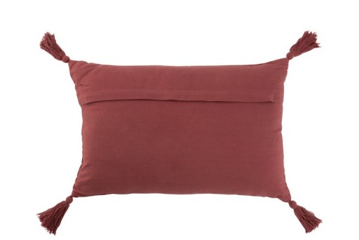 J-Line cushion Pattern Rectangle - cotton - terracotta/red