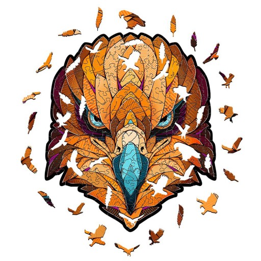 Eco Wood Art (EWA), Houten Legpuzzel Eagle, Size S, 3571, 22,7x19,6x0,4cm