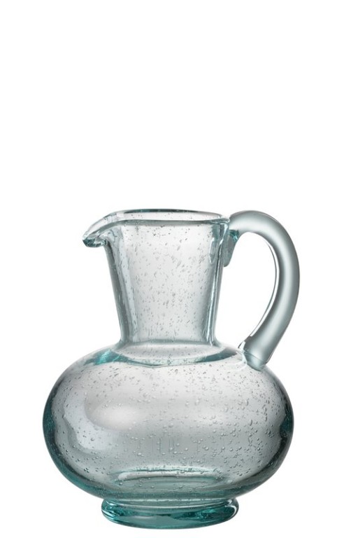 J-Line Bol carafe - glass - transparent/light blue