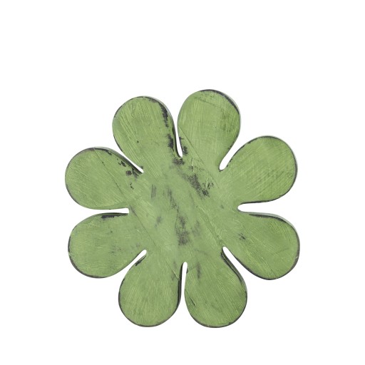 Zaniel Beeld Bloem | Groene Mangohouten Sculptuur L 25 cm - Product afbeelding