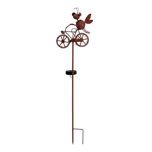 LED-Solar Aardspies "Fahrrad" | Bruin | 88 cm | Imitatiecamera