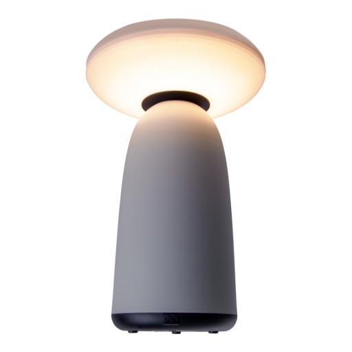 LED Solarleuchte "Ada" weiß für Außen LED Tischlampe aus Metall und Kunststoff, mit fest verbauten LEDs, Solarlampe 22,5 x 16 cm