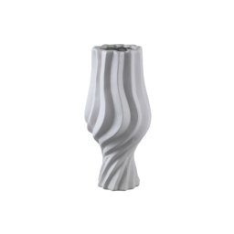 Clair Taupe Ceramic Matt Glazed Swirl Pot On FootL