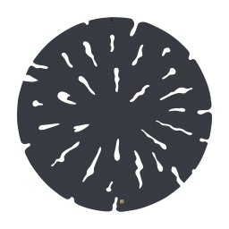 Bonte Brown MDF Wall Panel Wavy Carved Round L